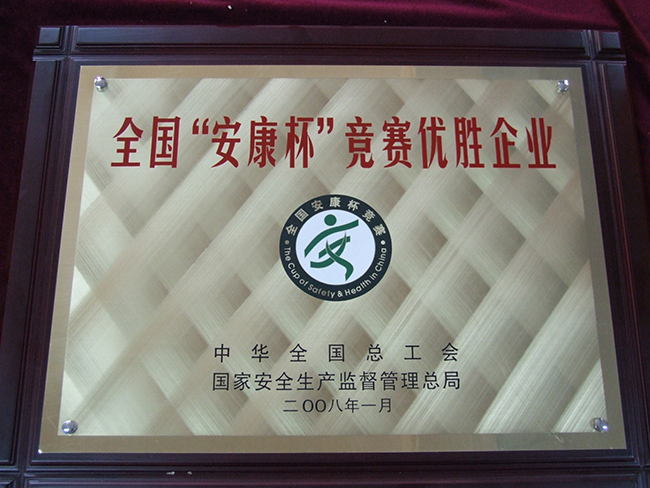 2008年全國“安康杯”競賽優(yōu)勝企業(yè)
