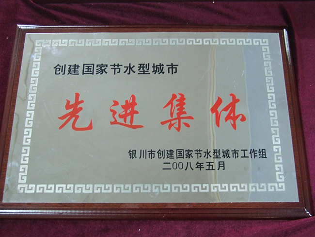 2008年創(chuàng)建國家節(jié)水城市先進(jìn)集體
